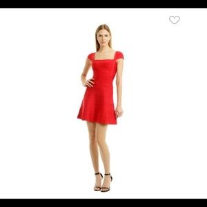 Hervé Léger Ruby Ruby Red Dress
